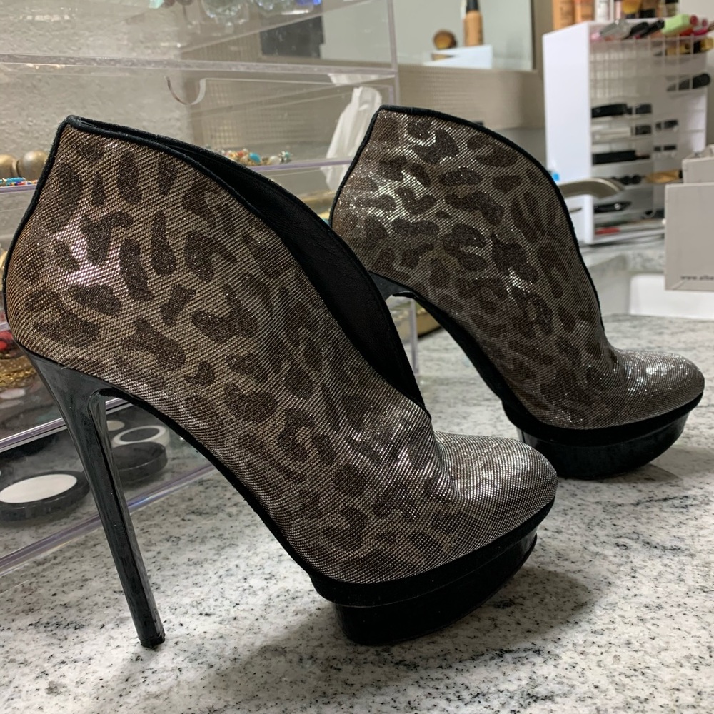 Brian Atwood Silver Booties